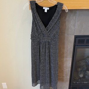 MOTHERHOOD MATERNITY BLACK WHITE POLKA DOT DRESS SIZE M